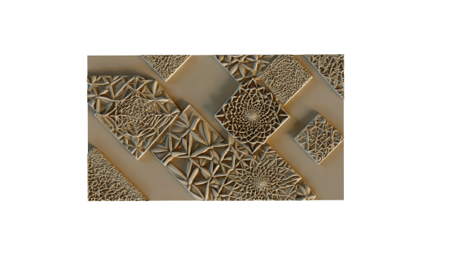 Mural decor set wall panel 19 3D Model .c4d .max .obj .3ds .fbx .stl .blend 