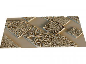 Mural decor set wall panel 19 3D Model