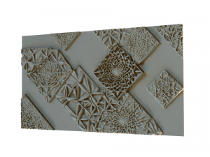 Mural decor set wall panel 19 3D Model