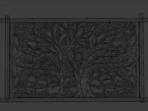 Mural decor set wall panel 21 3D Model