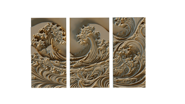 Mural decor set wall panel 24 3D मॉडल .c4d .max .obj .3ds .fbx .stl .blend 