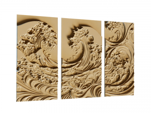 Mural decor set wall panel 24 3D मॉडल