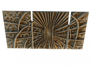 Mural decor set wall panel 26 3D-Modell