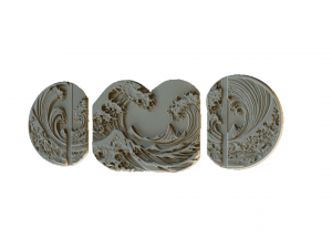 Mural decor set wall panel 30 3D Модель
