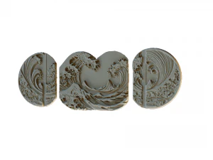 Mural decor set wall panel 30 3D Model