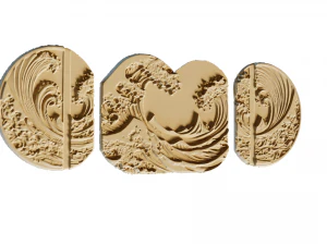 Mural decor set wall panel 30 3D Model