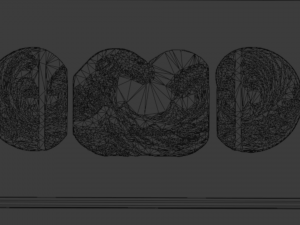 Mural decor set wall panel 30 3D Модель