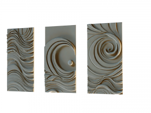Mural decor set wall panel 31 Modelo 3D