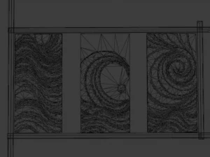 Mural decor set wall panel 31 3D Model