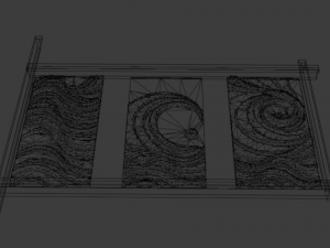 Mural decor set wall panel 31 Modelo 3D