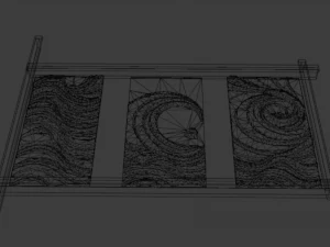 Mural decor set wall panel 31 3D Model