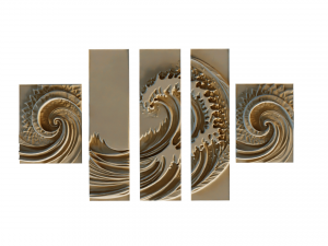 Mural decor set wall panel 32 3D Model