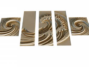 Mural decor set wall panel 32 Modello 3D