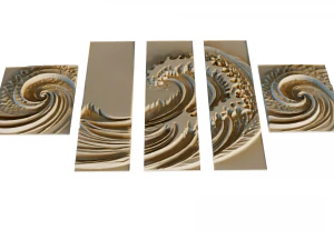 Mural decor set wall panel 32 3D Model