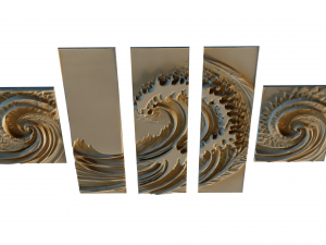 Mural decor set wall panel 32 Modello 3D