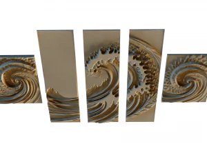 Mural decor set wall panel 32 3D Model