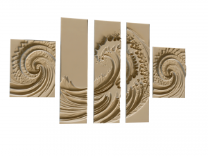Mural decor set wall panel 32 Modello 3D