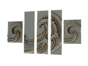 Mural decor set wall panel 32 Modello 3D