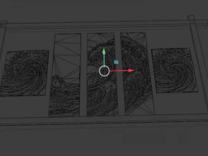 Mural decor set wall panel 32 3D Model