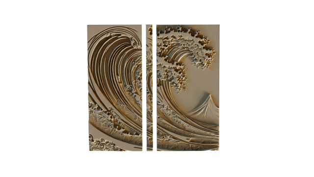 Mural decor set wall panel 33 3Dモデル .c4d .max .obj .3ds .fbx .stl .blend 