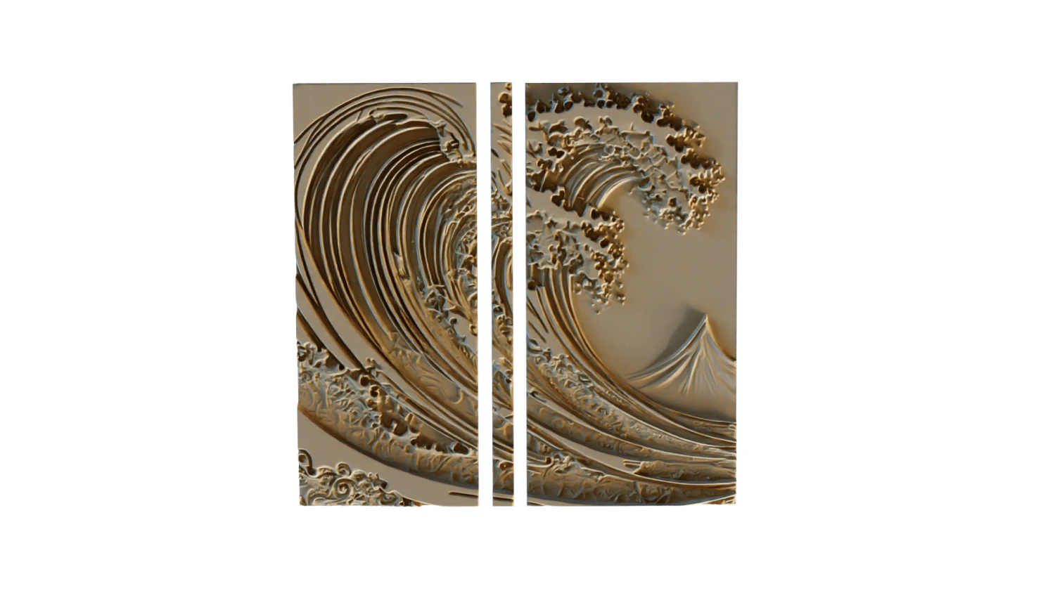 Mural decor set wall panel 33 3D Model .c4d .max .obj .3ds .fbx .stl .blend