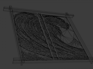 Mural decor set wall panel 33 3Dモデル