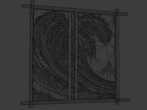 Mural decor set wall panel 33 3Dモデル