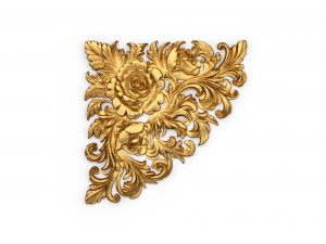 Classic carved corner decor ornament 374 3D 모델