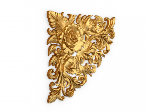 Classic carved corner decor ornament 374 Modèle 3D