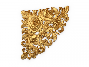Classic carved corner decor ornament 374 Modèle 3D