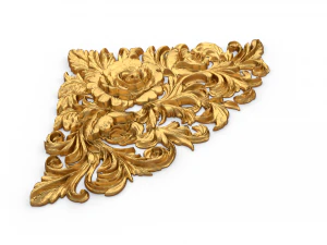 Classic carved corner decor ornament 374 3D Model