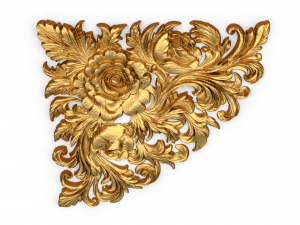 Classic carved corner decor ornament 374 Modèle 3D