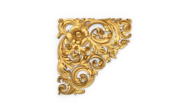 Classic carved corner decor ornament 375 Modello 3D .c4d .max .obj .3ds .fbx .stl .blend 