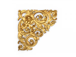 经典雕花角装饰装饰品 375 3D 模型