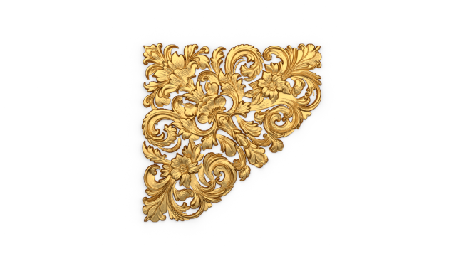 Classic carved corner decor ornament 376 3D-Modell .c4d .max .obj .3ds .fbx .stl .blend 