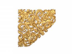 Classic carved corner decor ornament 376 3D-Modell