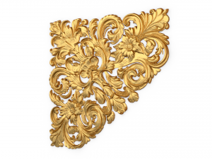 Classic carved corner decor ornament 376 3D-Modell