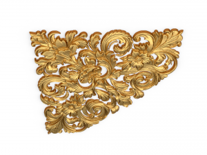 Classic carved corner decor ornament 376 3D-Modell