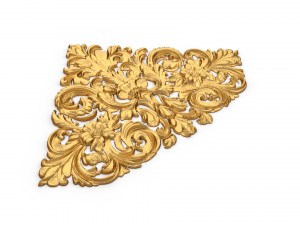 Classic carved corner decor ornament 376 3D-Modell