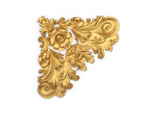 Classic carved corner decor ornament 377 3D 모델