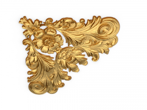 Classic carved corner decor ornament 377 Modèle 3D