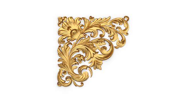 Classic carved corner decor ornament 378 3D-Modell .c4d .max .obj .3ds .fbx .stl .blend 