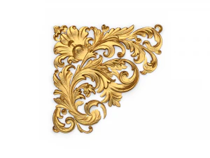 经典雕花角装饰摆件 378 3D 模型