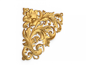 Classic carved corner decor ornament 378 3D-Modell