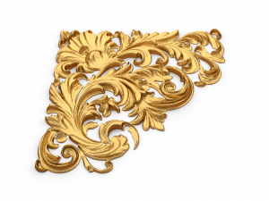 Classic carved corner decor ornament 378 3D-Modell