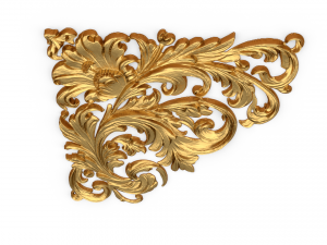 Classic carved corner decor ornament 378 3D-Modell