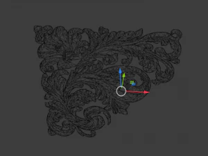 Classic carved corner decor ornament 378 3D Model