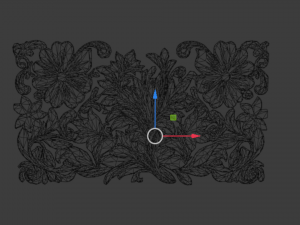 Mural classic flowers decor ornament 11 3D Модель
