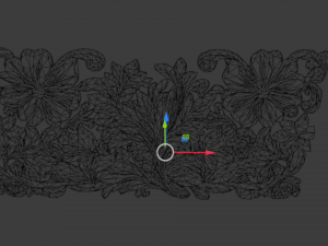 Mural classic flowers decor ornament 11 3D Модель
