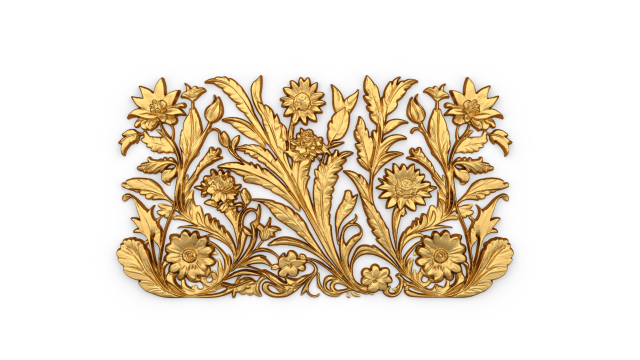Mural classic flowers decor ornament 12 3D 모델 .c4d .max .obj .3ds .fbx .stl .blend 
